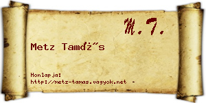 Metz Tamás névjegykártya