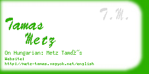 tamas metz business card